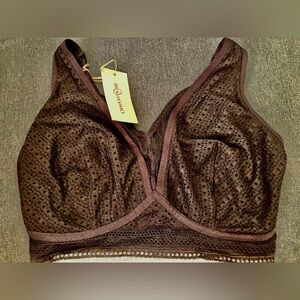 Black Lace Bralette - Lightweight Mesh Support